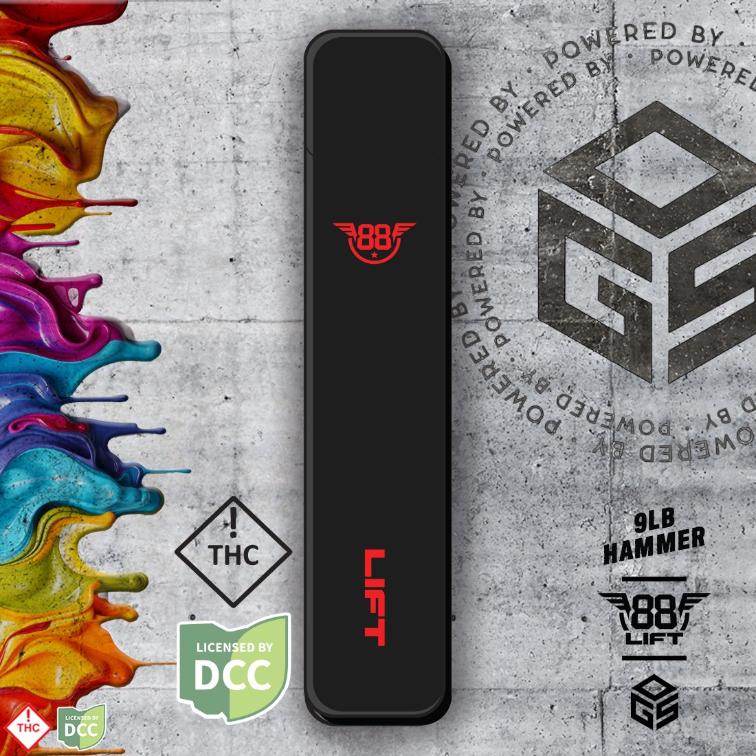 9 Pound Hammer | 2.0 Rechargeable Disposable | [1g]