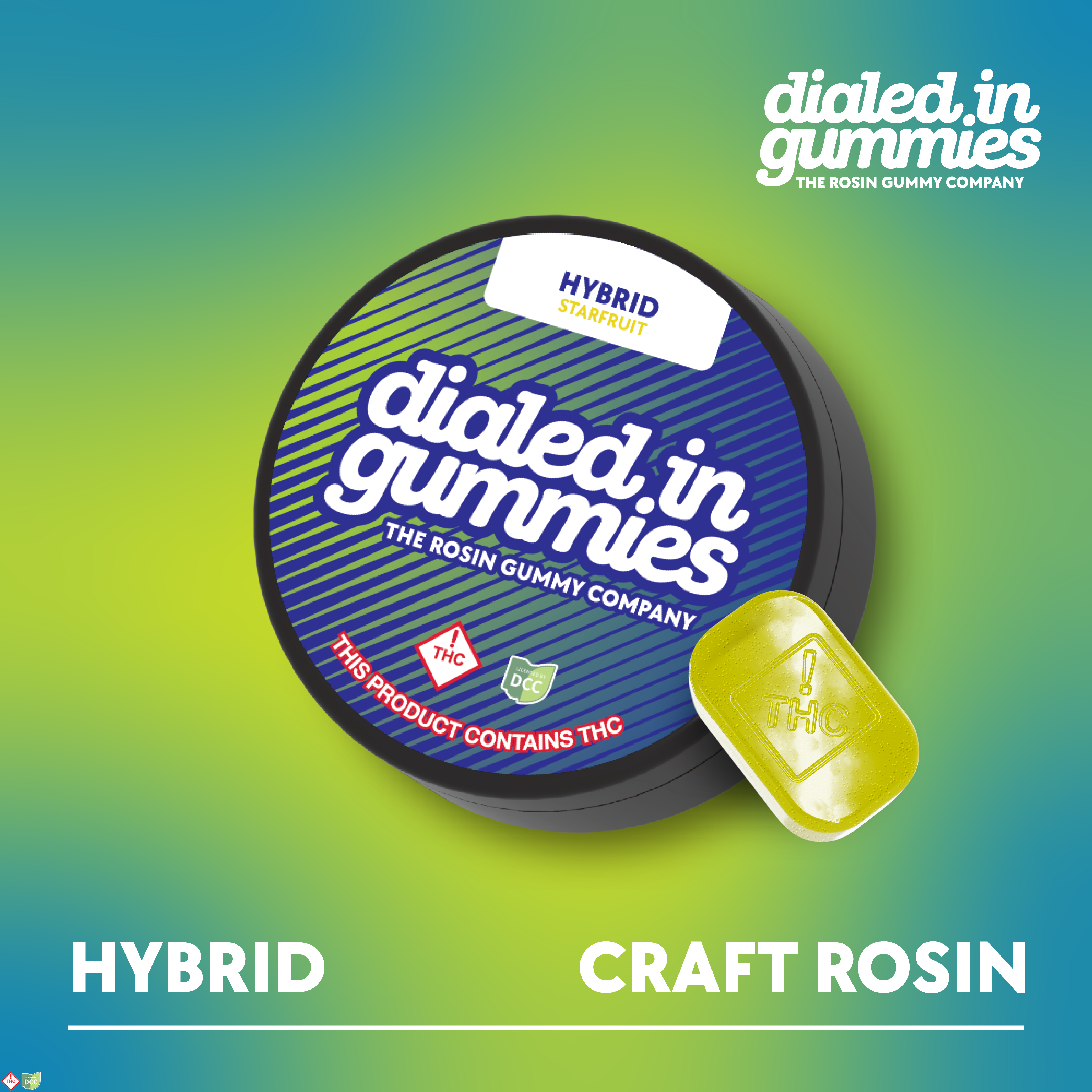 100mg - Starfruit - Rosin Gummies (10pk)