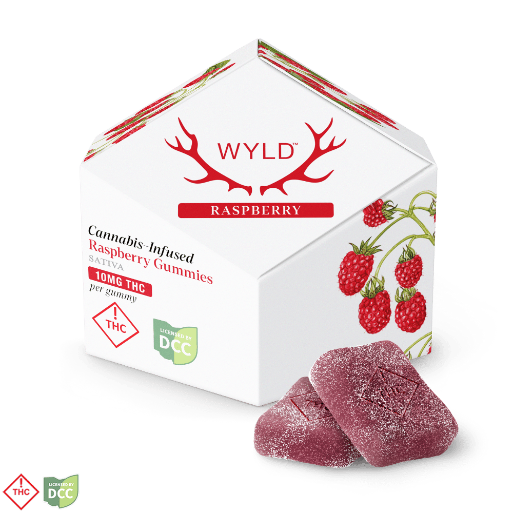Raspberry Sativa Enhanced Gummies | 100mg