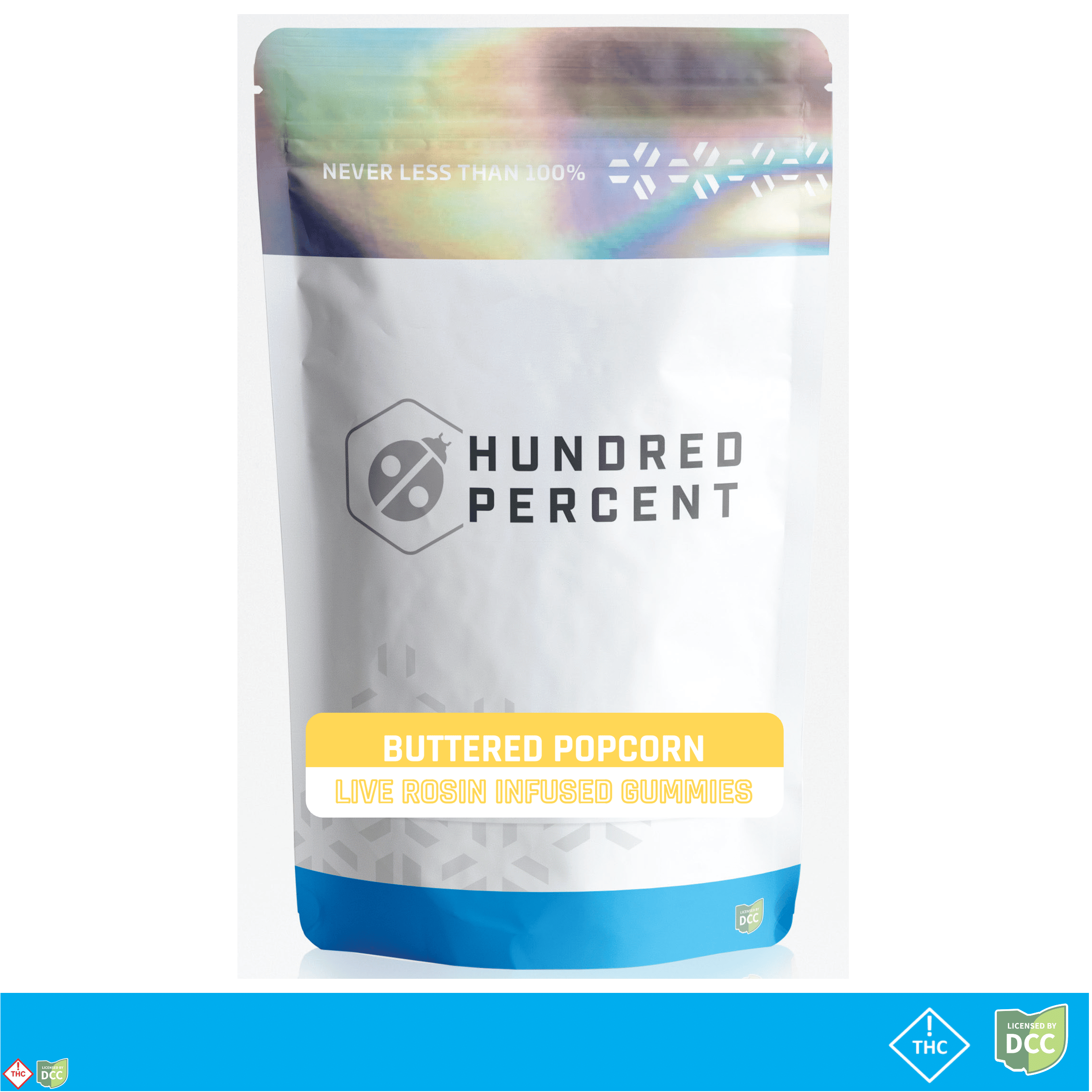 Buttered Popcorn Live Rosin Gummies (1-Day) [6pk, 10mg/piece]