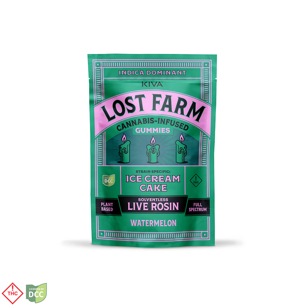 KIVA Lost Farm - ICC x Watermelon Gummies - 10ct - 100mg