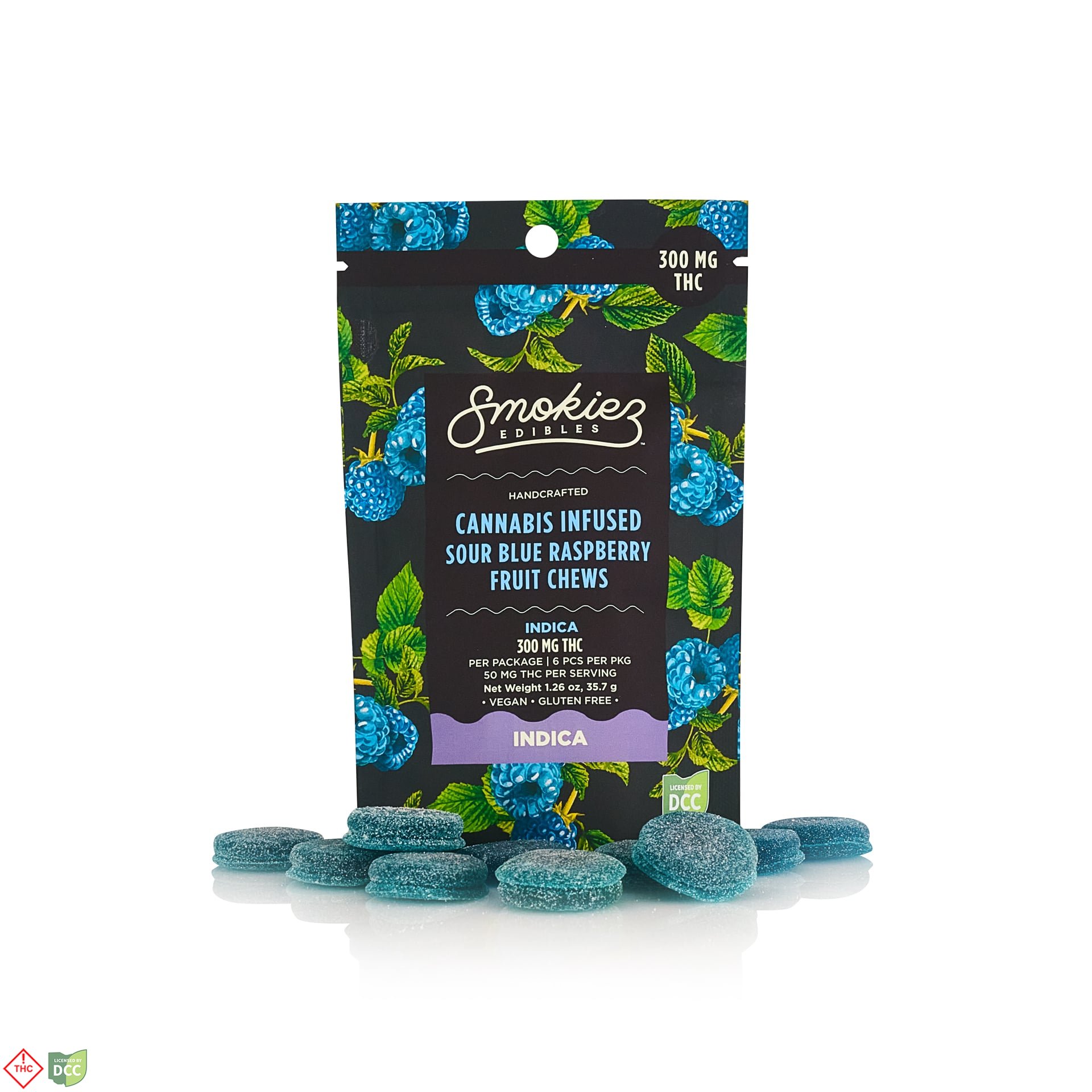 Sour Blue Raspberry - Indica [6pk] (300mg THC)