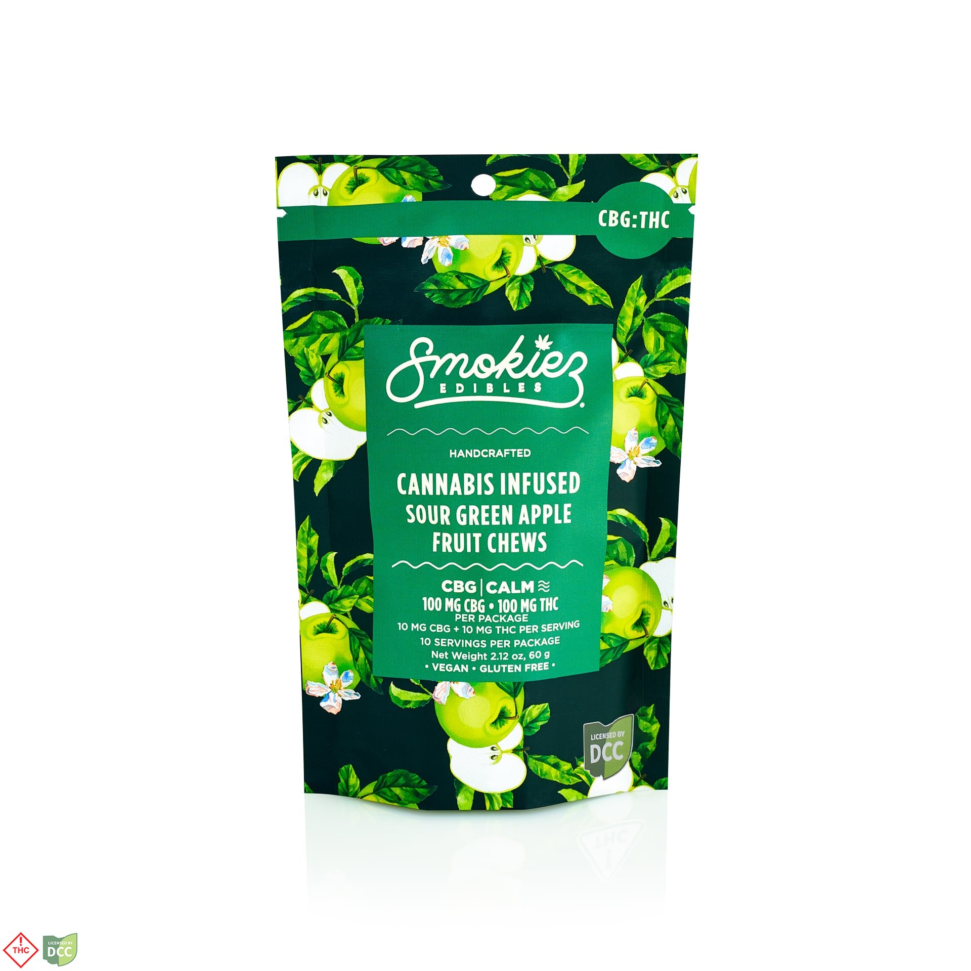 Smokiez - Sour Green Apple CBG Gummies - 10ct - 100mg