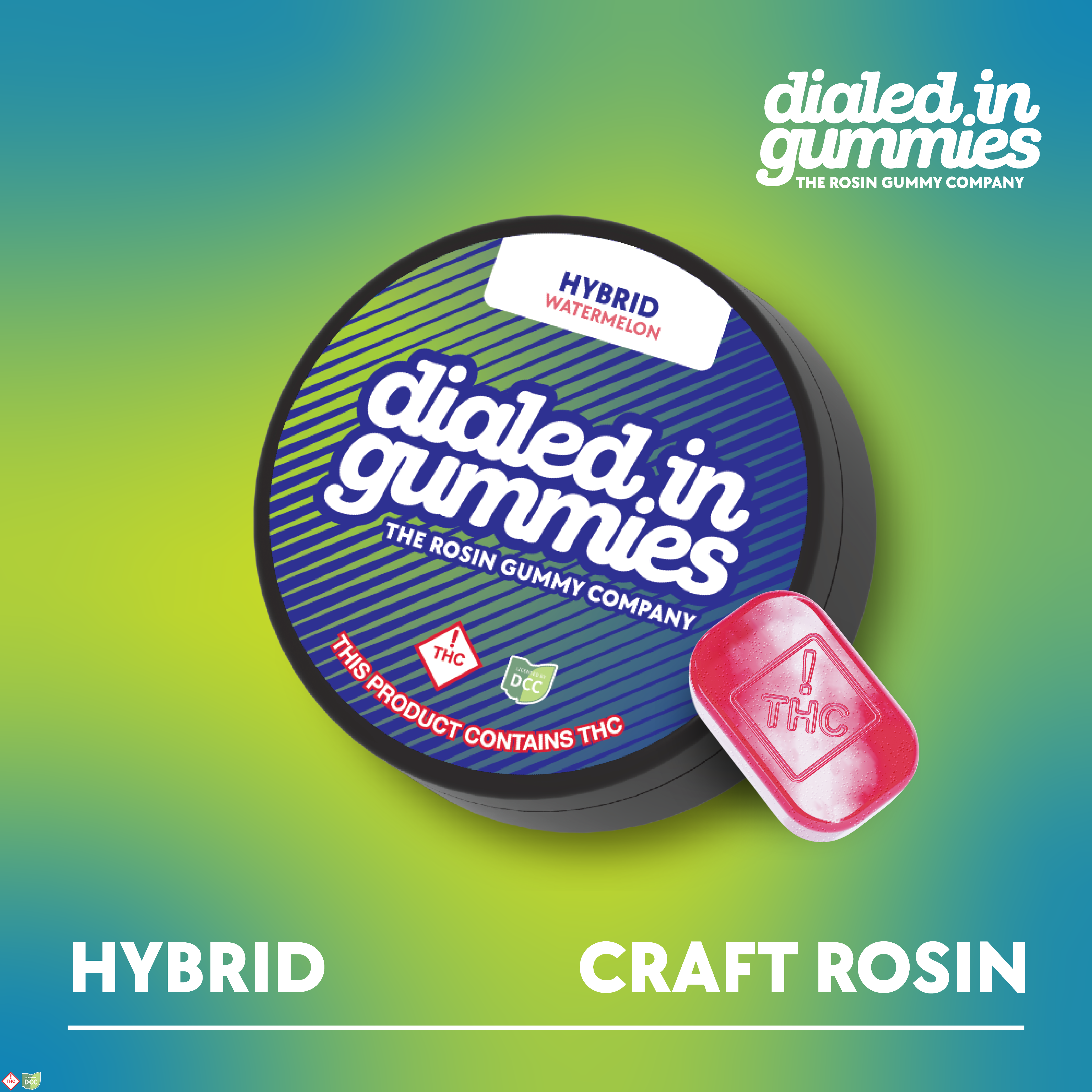100mg - Watermelon - Rosin Gummies (10pk)