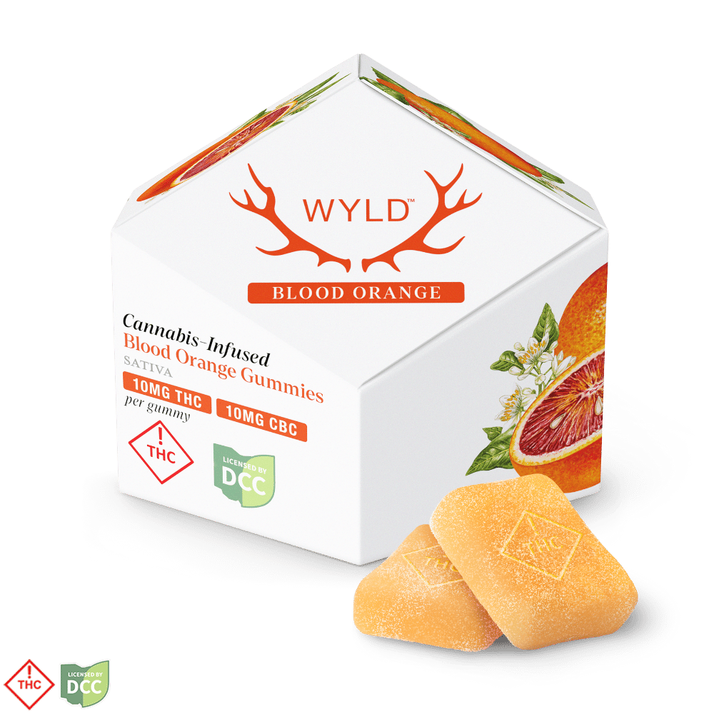 Blood Orange 1:1 CBC + Sativa Enhanced Gummies | 100mg THC:100mg CBC