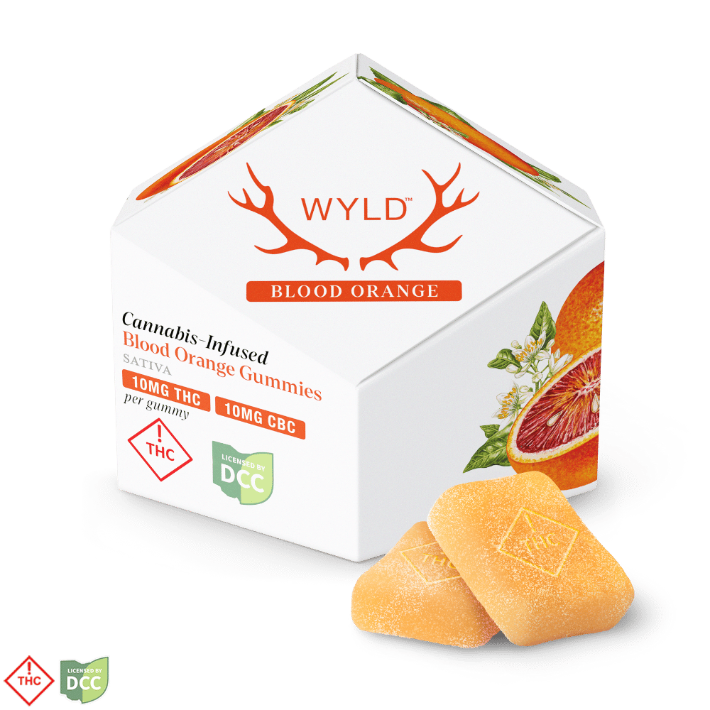 Blood Orange 1:1 CBC + Sativa Enhanced Gummies | 100mg THC:100mg CBC