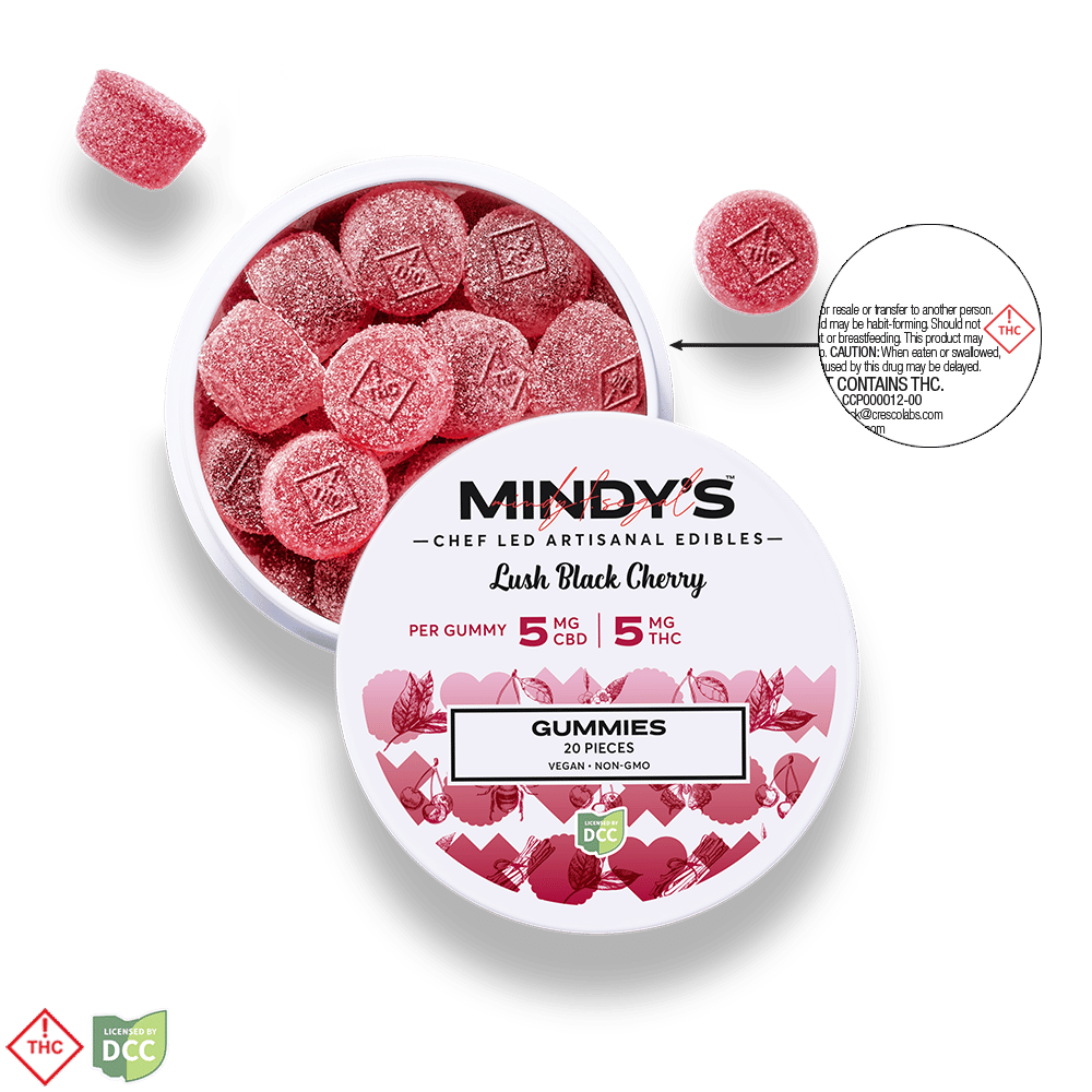 Shop 1:1 Lush Black Cherry [20pk] (100mg CBD/100mg THC) | Elevated