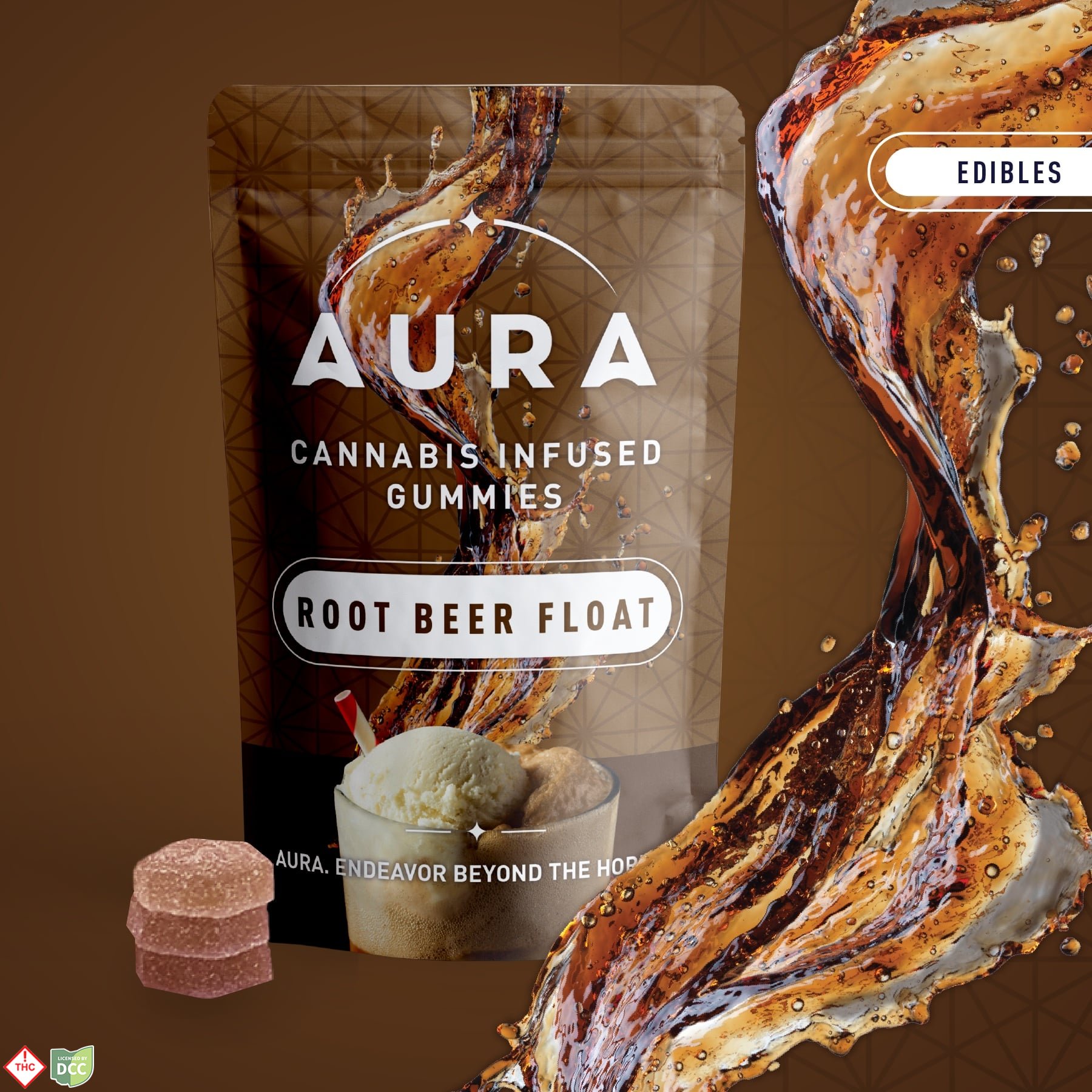 Root Beer Float +CBG Gummies (5-Day) [11pk] (550mg)