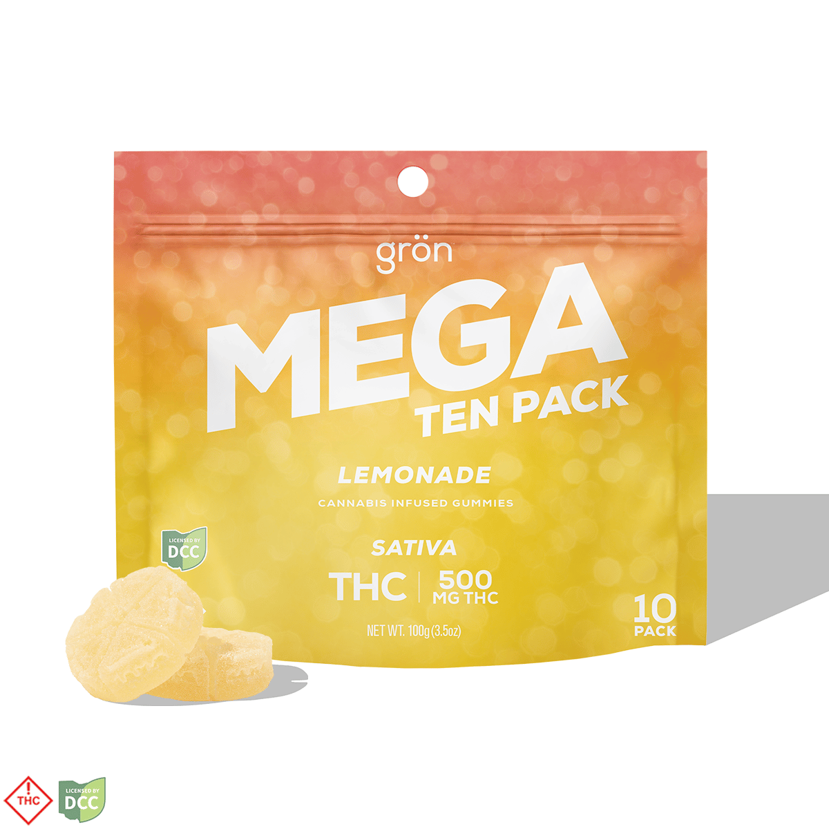 Lemonade MEGA 10-Pack - THC - Sativa [10pk] (500mg)