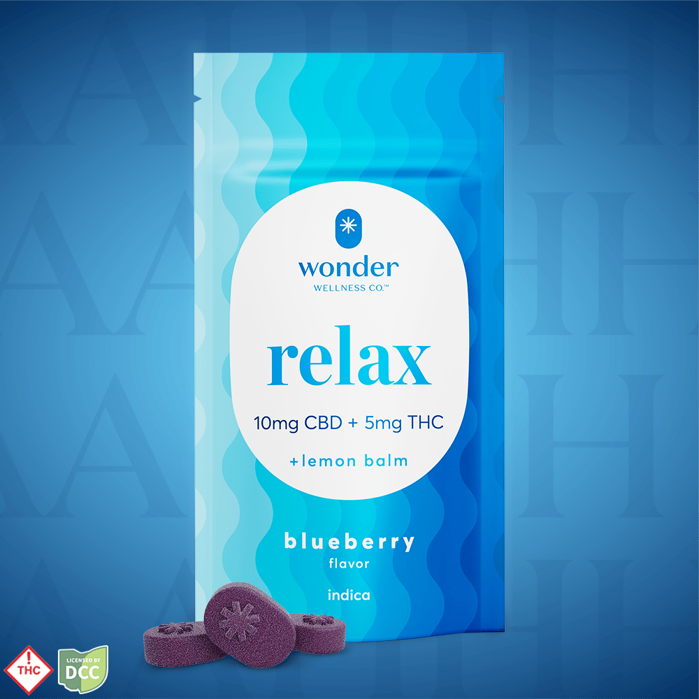 Wonder Relax 2 1 Blueberry Gummies 20pk 200mg Cbd/100mg THC