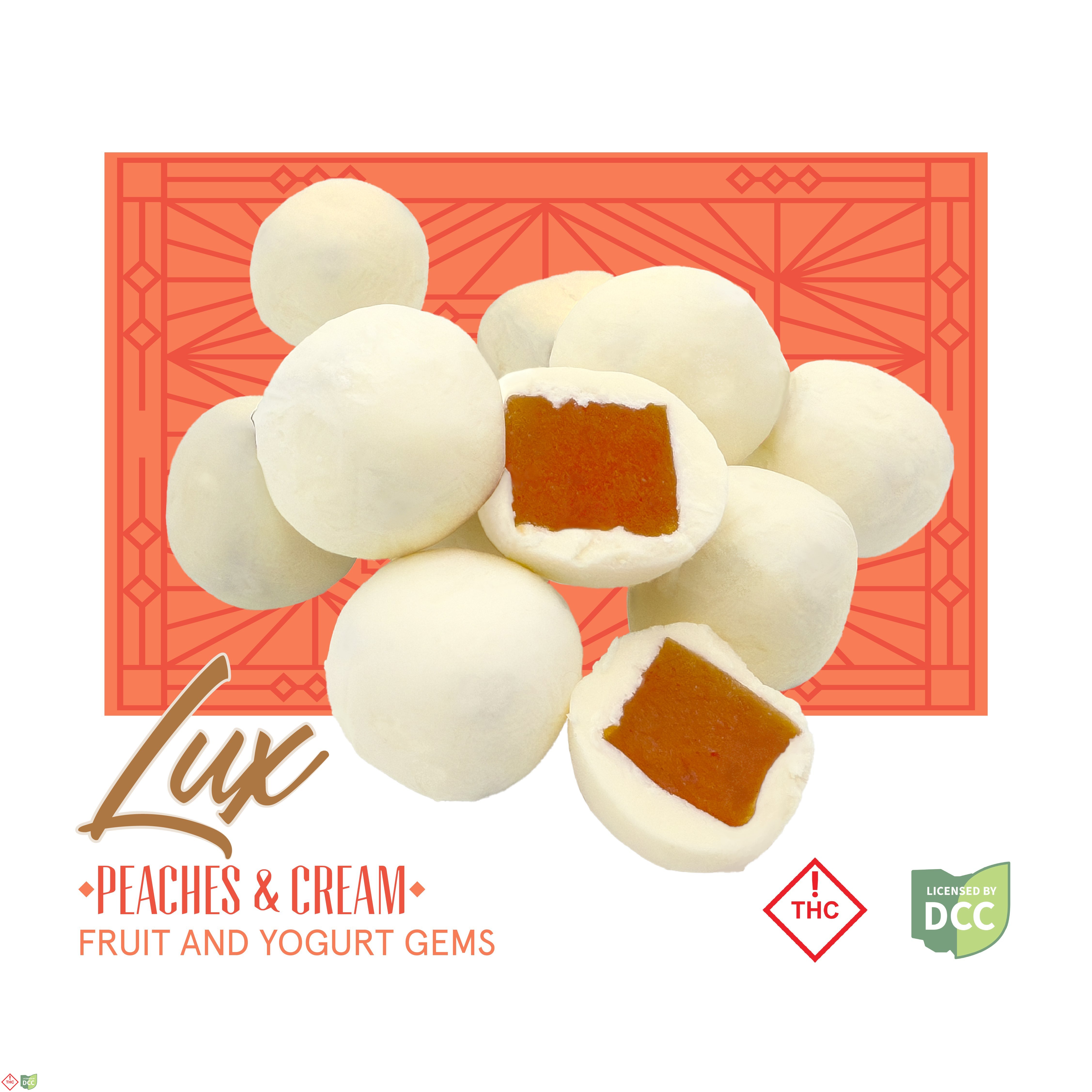 Peaches and Cream Fruit and Yogurt Gems | 100mg (10pk)