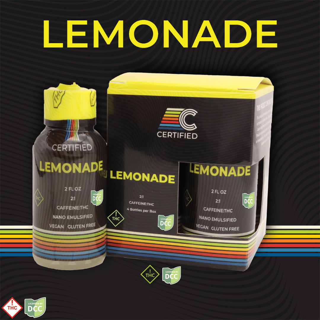 Caffeine Lemonade [4pk] (100mg THC/200mg Caffeine)