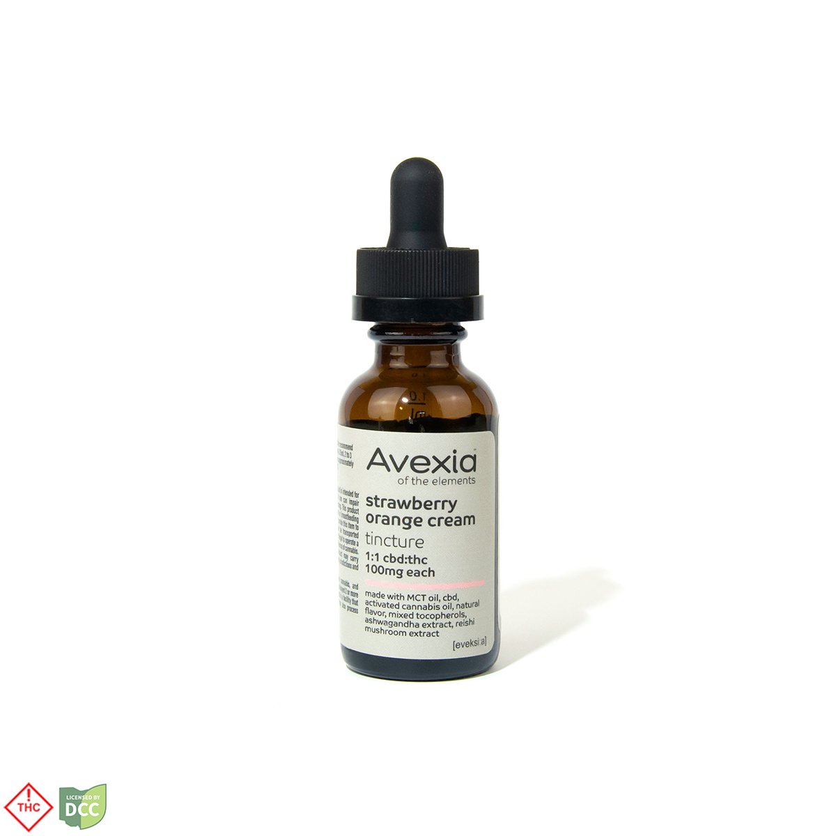 Strawberry Orange Cream Liquid 1:1 (100mg CBD/100mg THC)