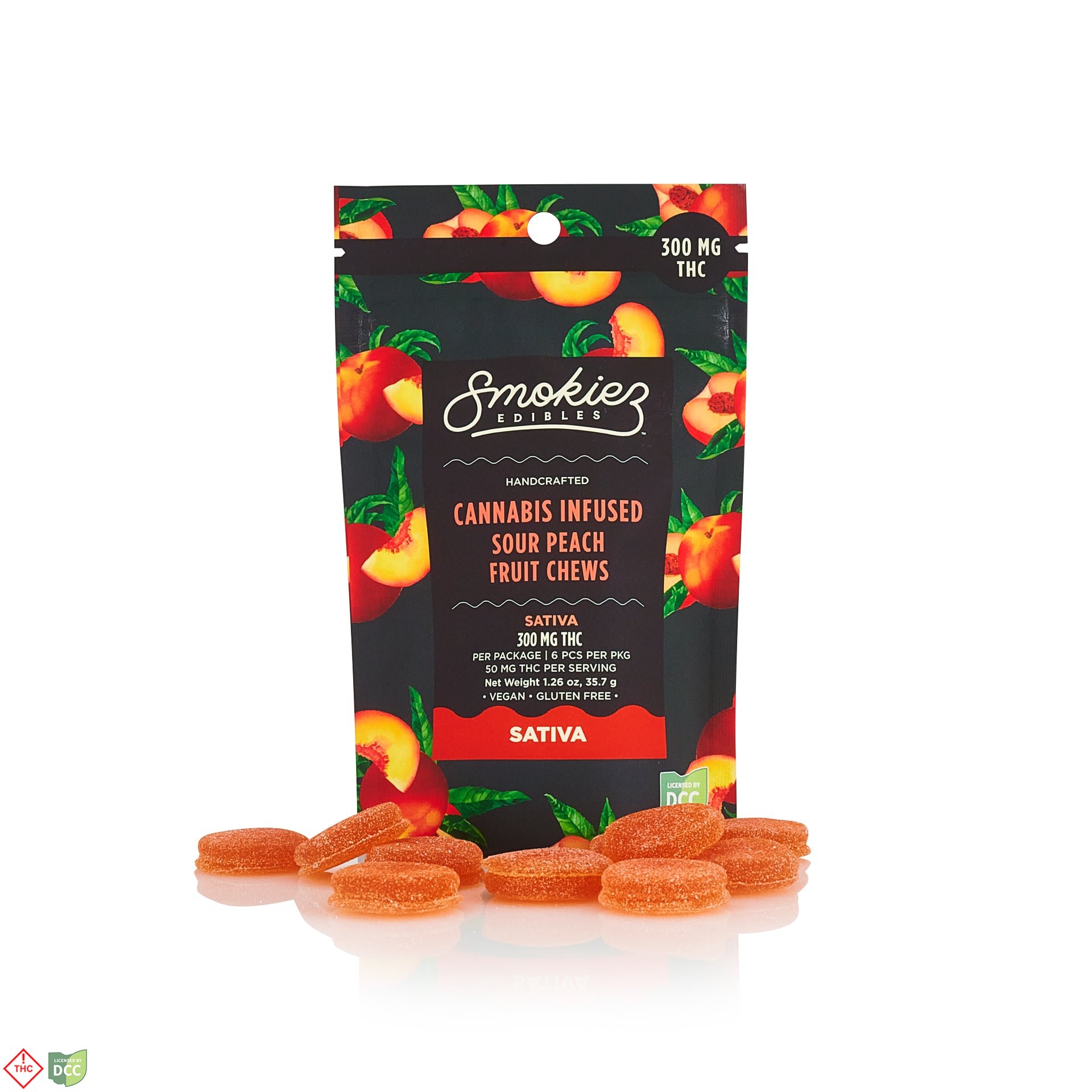 Sour Peach - Sativa [6pk] (300mg THC)