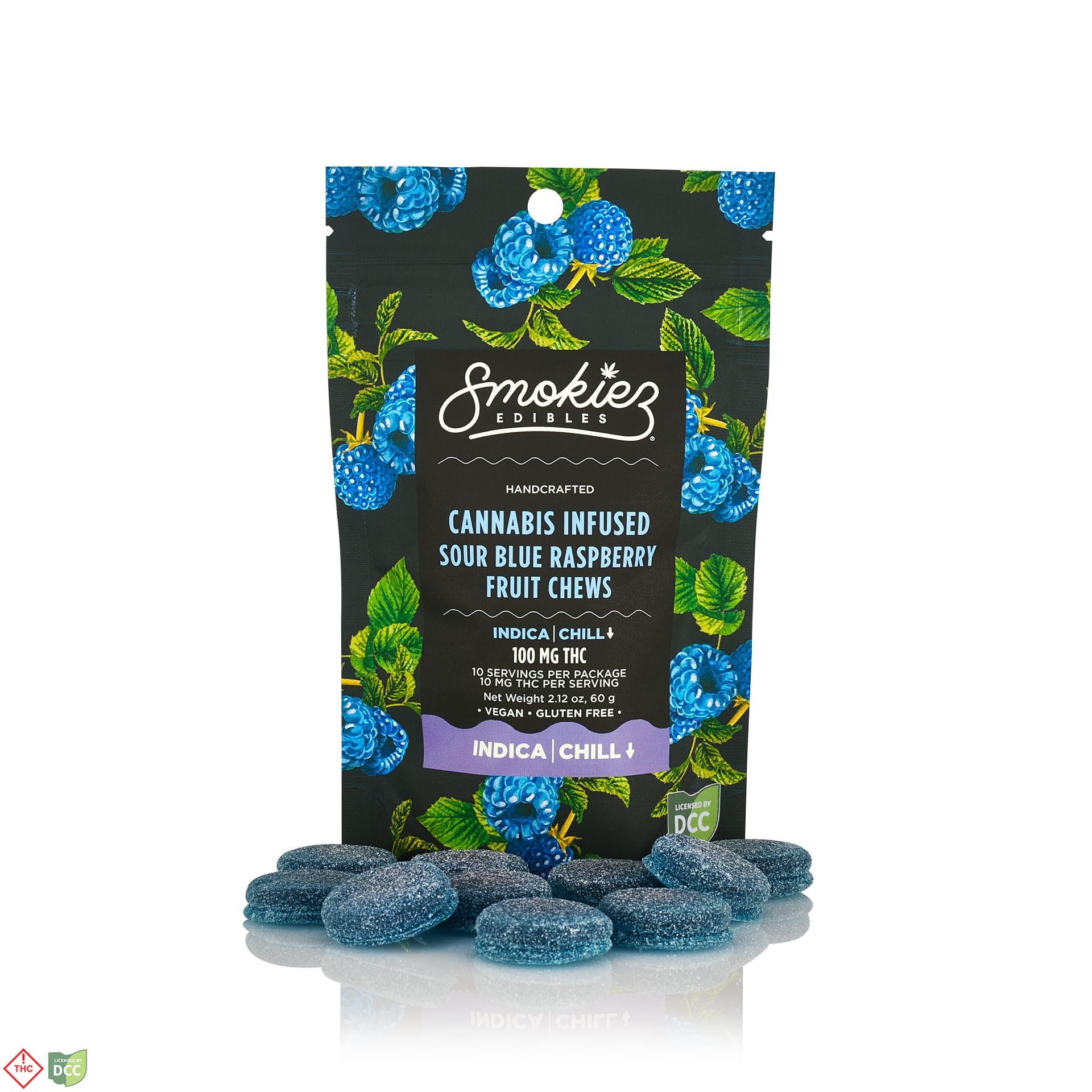 Sour Blue Raspberry - Indica [10pk] (110mg)