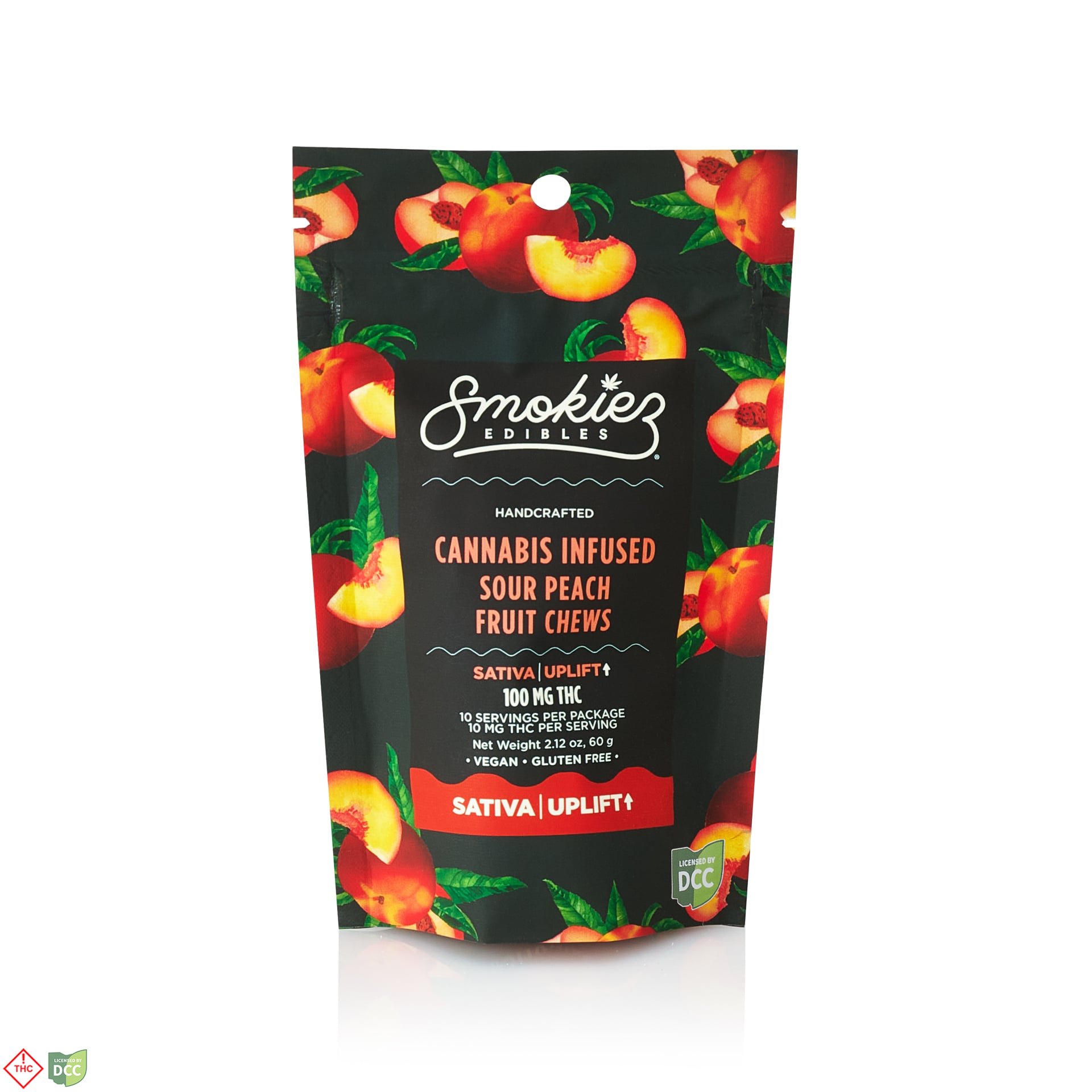 Smokiez - Sour Peach Gummies - 10ct - 100mg