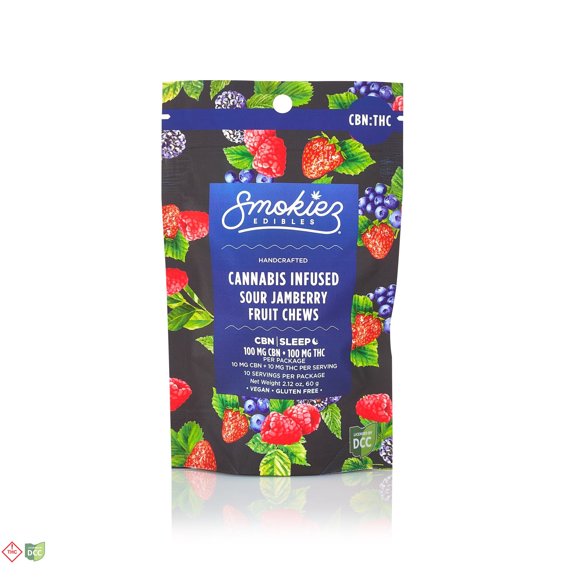 Smokiez - Sour Jamberry CBN Gummies - 10ct - 100mg