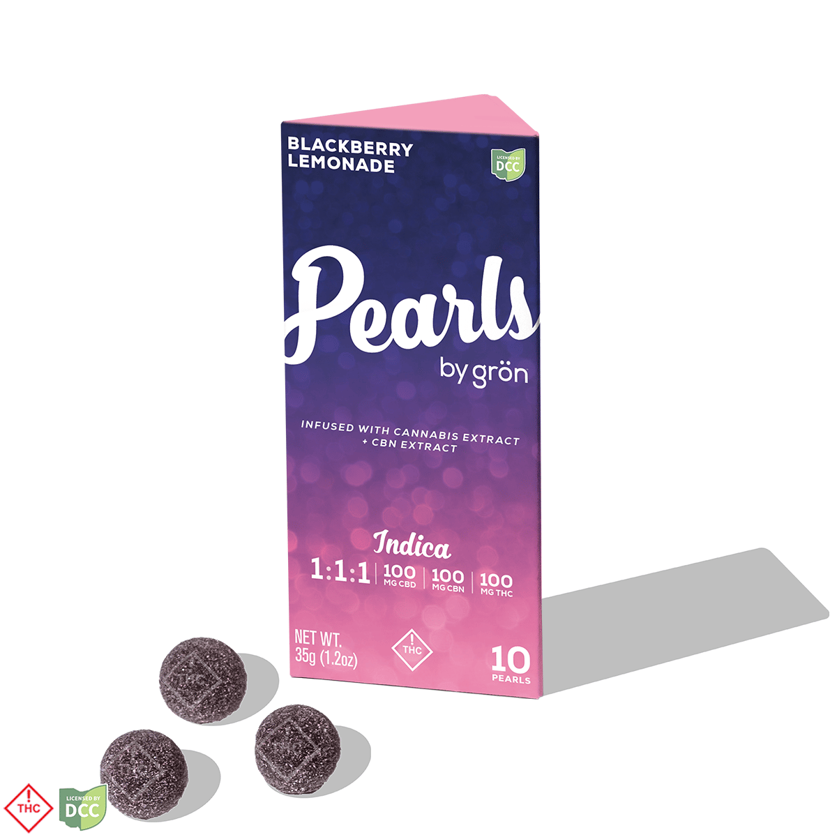1:1:1 Blackberry Lemonade Pearls - Sleepy Indica (100mg CBD/ 100mg CBN/ 100mg THC)