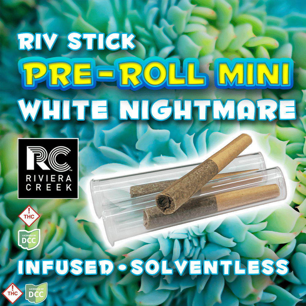 White NIghtmare Infused Pre Roll Minis (.33g)