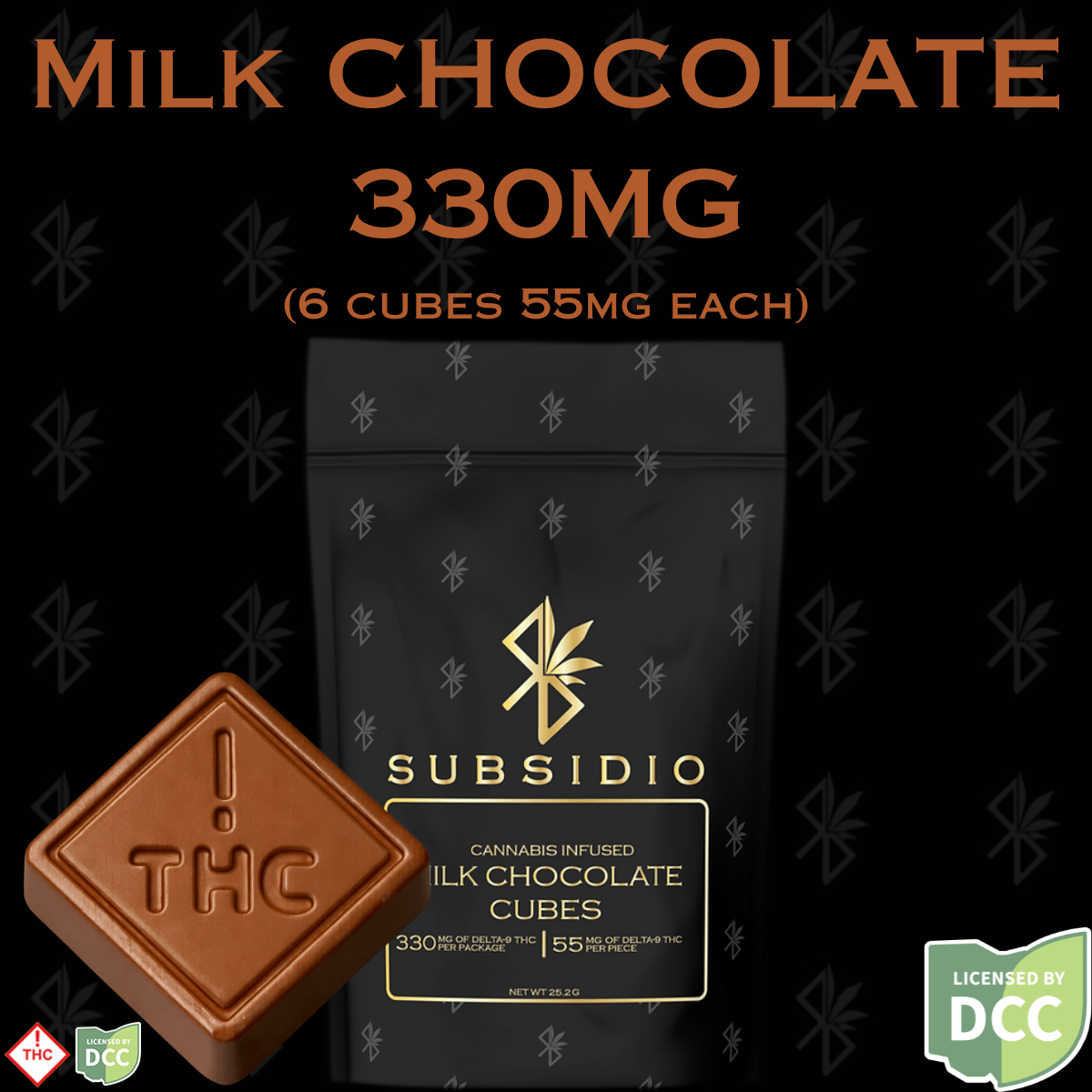 Milk Chocolates 330mg 6pk