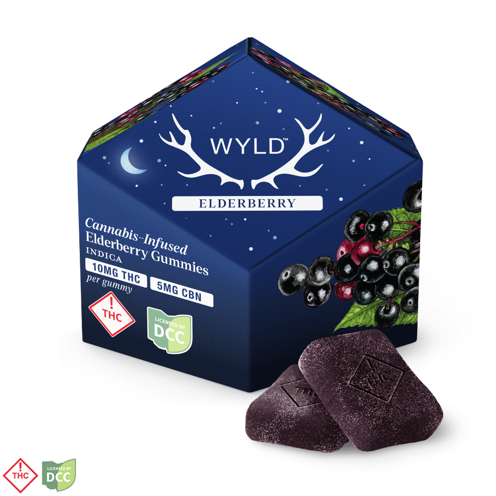 Elderberry 2:1 CBN + Indica Enhanced Gummies | 100:50mg