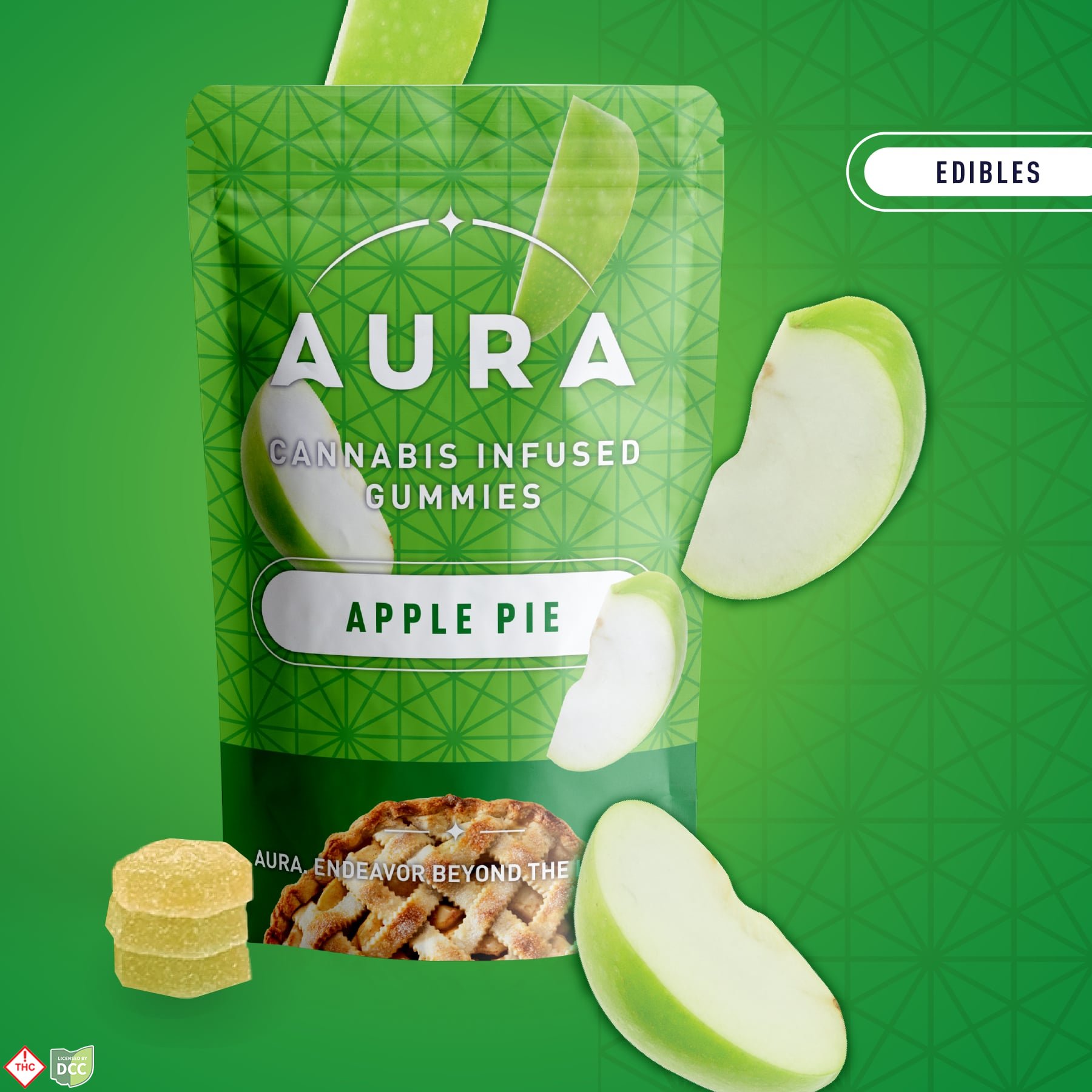 Apple Pie +CBD Gummies (5-Day) 1CBD:1THC [11pk]