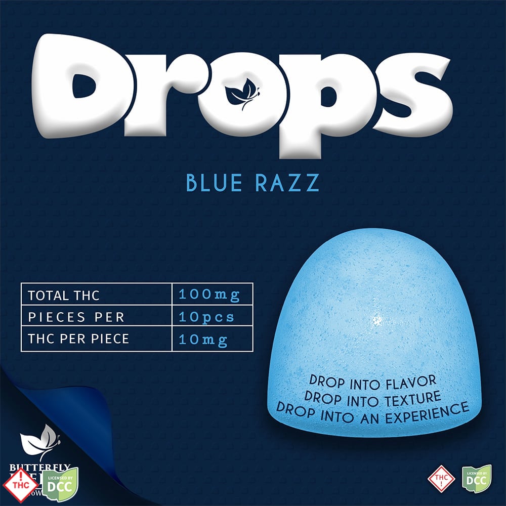 DROPS Blue Razz [10pk] (100mg)