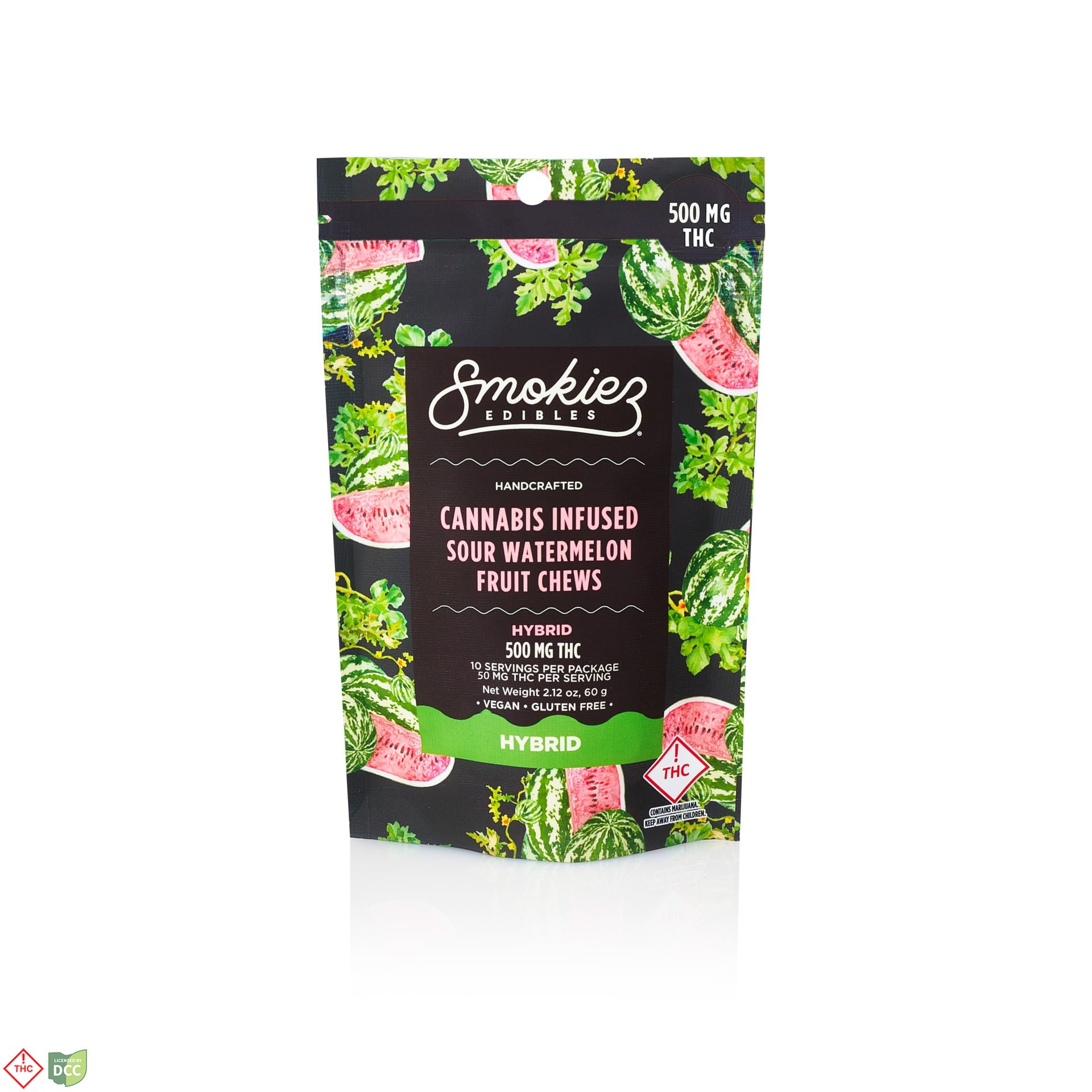 Smokiez - 5 Day Sour Watermelon HYBRID Gummies - 10pk - 500mg