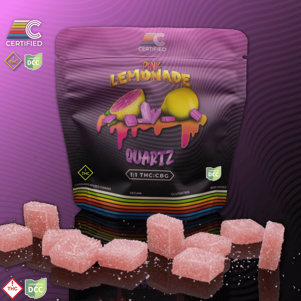 1:1 CBG Pink Lemonade Quartz Gems [10pk] (100mg)