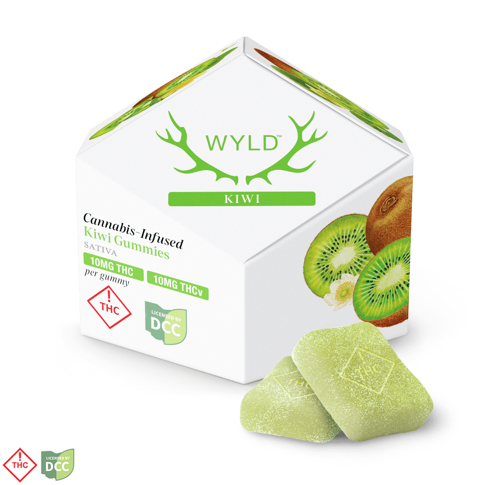 Kiwi 1:1 THCv + Sativa Enhanced Gummies | 100mg THC:100mg THCv
