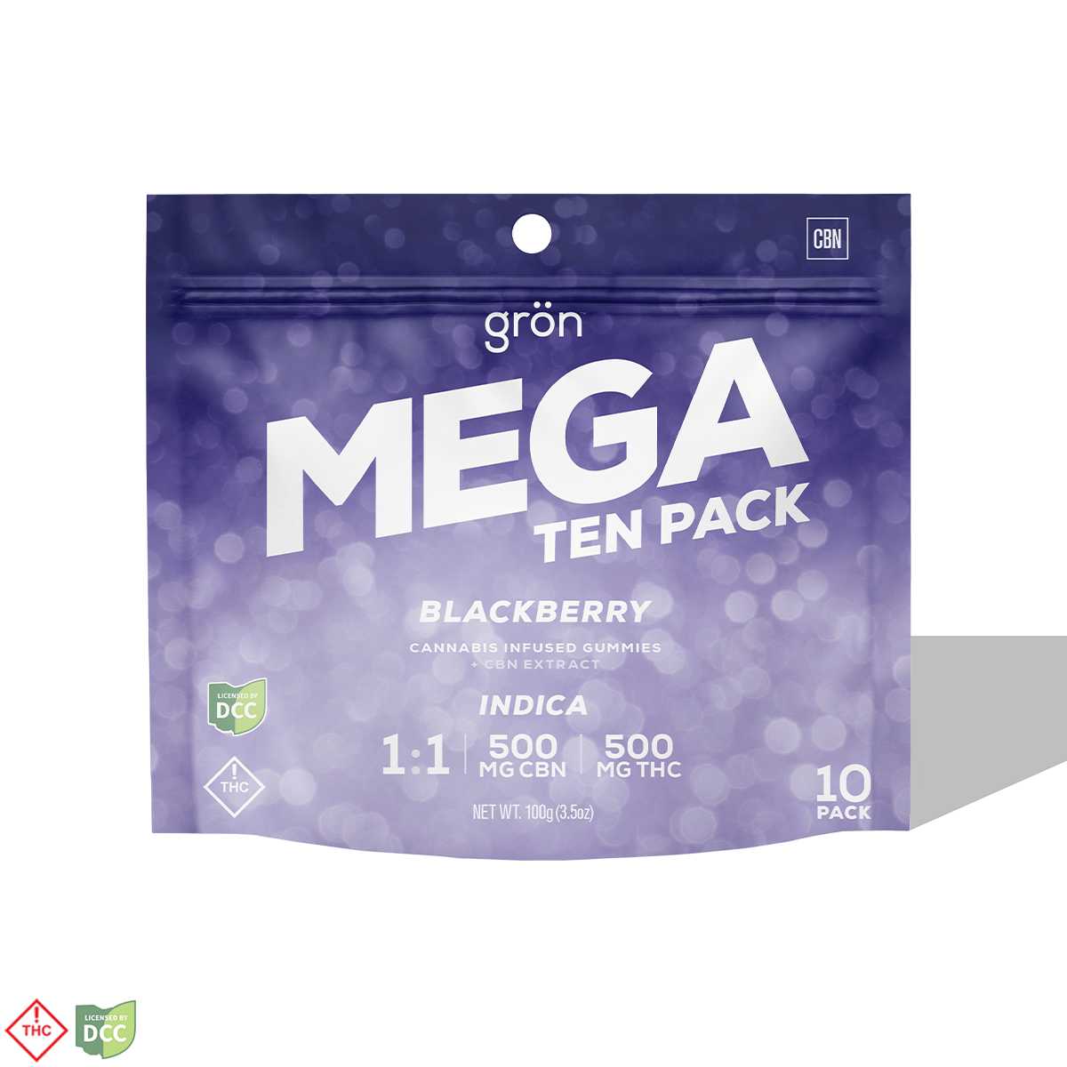 Shop 1:1 Blackberry MEGA - CBN/THC - Indica [10pk] (500mg CBN