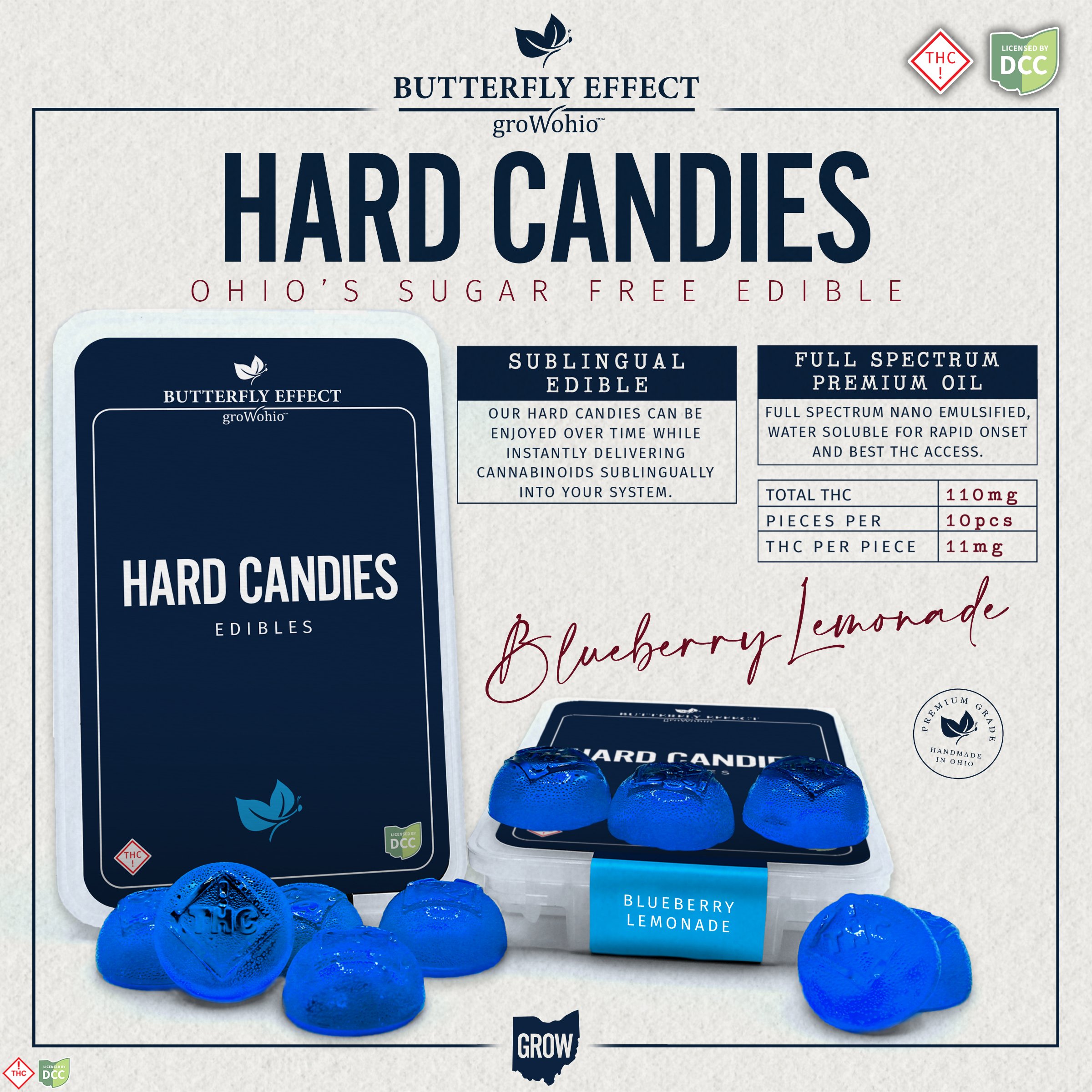 Blueberry Lemonade Hard Candies 10pk