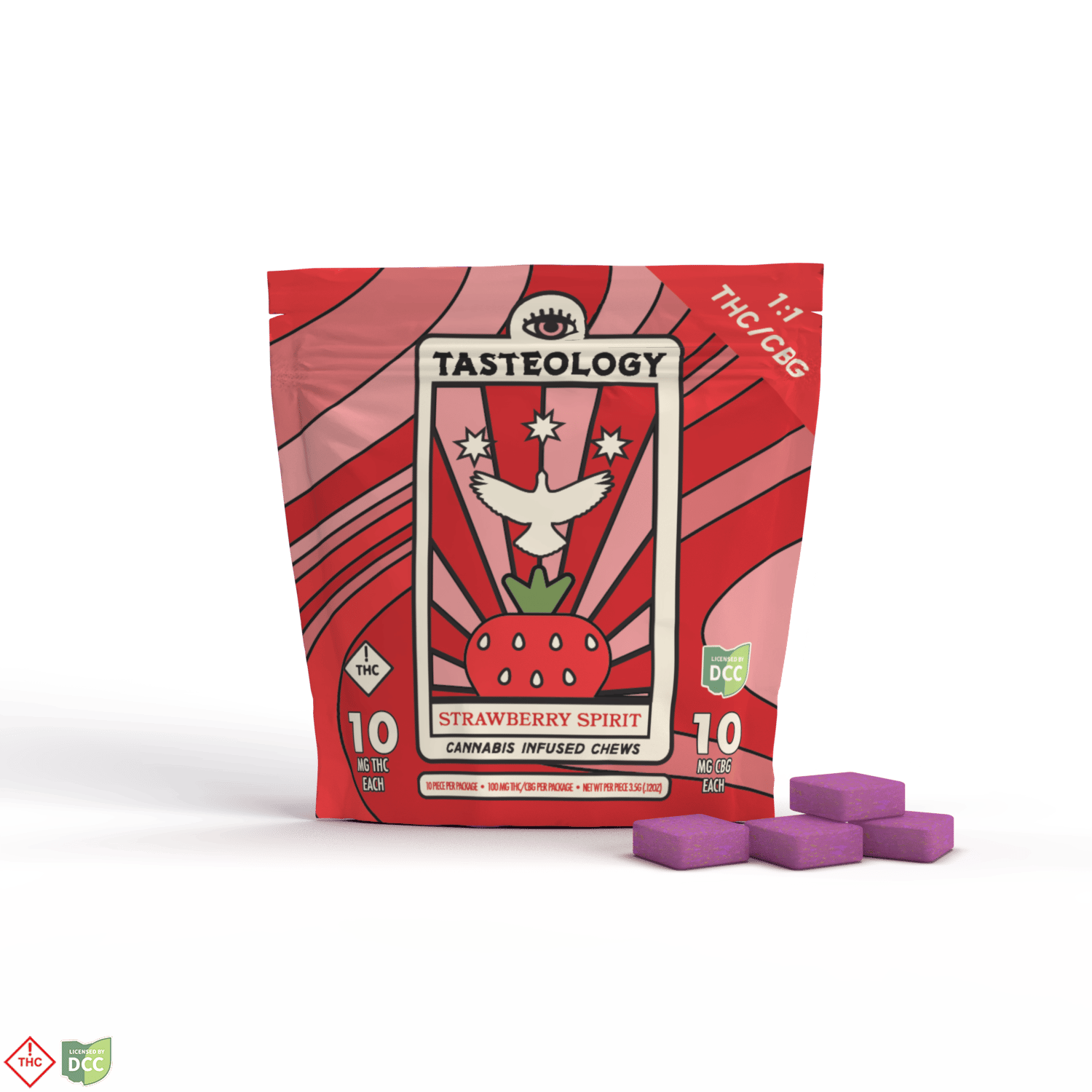 1:1 Strawberry Spirit [10pk] (100mg CBG/100mg THC)