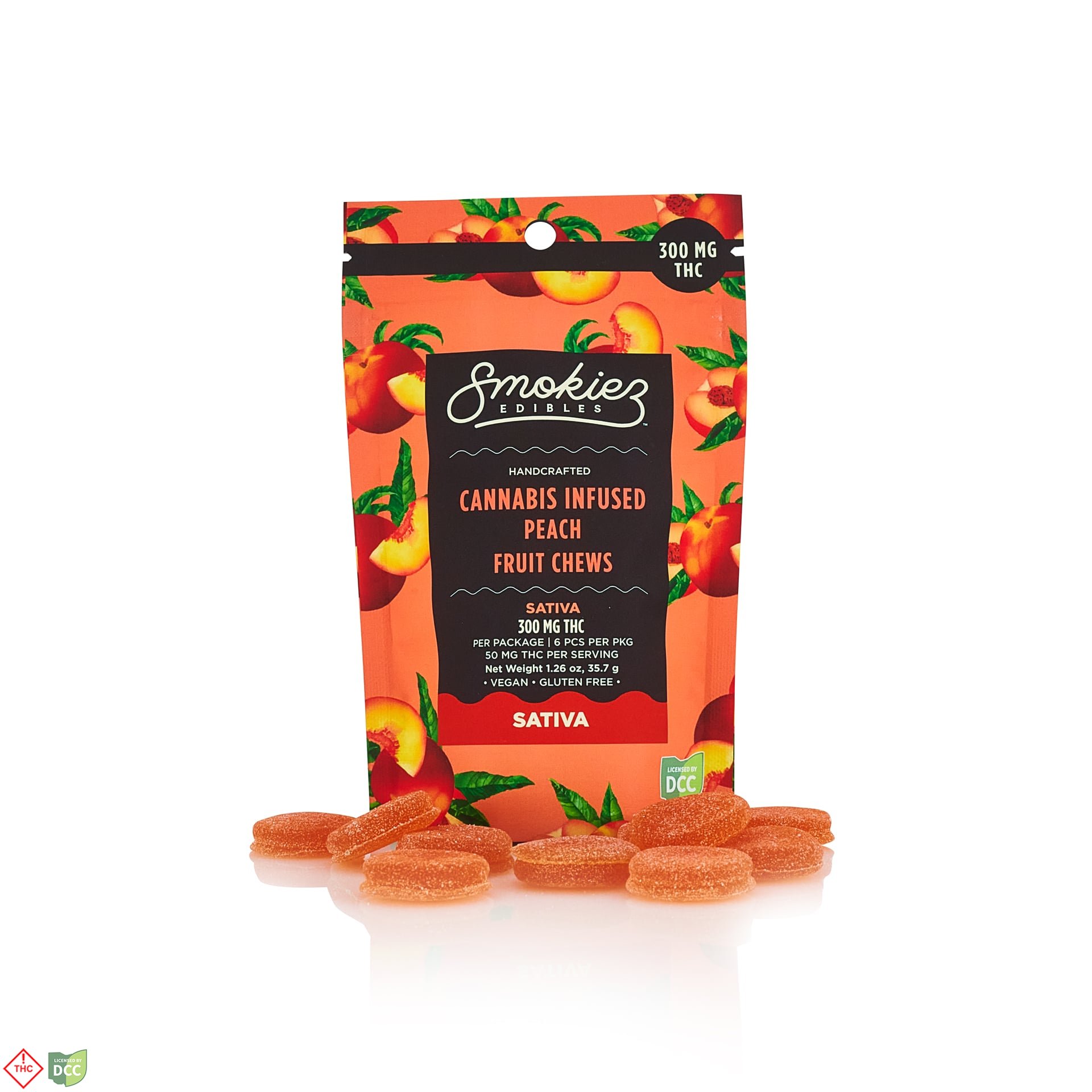 Peach - Sativa [6pk] (300mg THC)