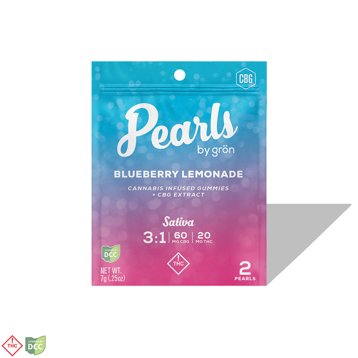 3:1 Blueberry Lemonade Pearls - Daytime Sativa (60mg CBG / 20mg THC)