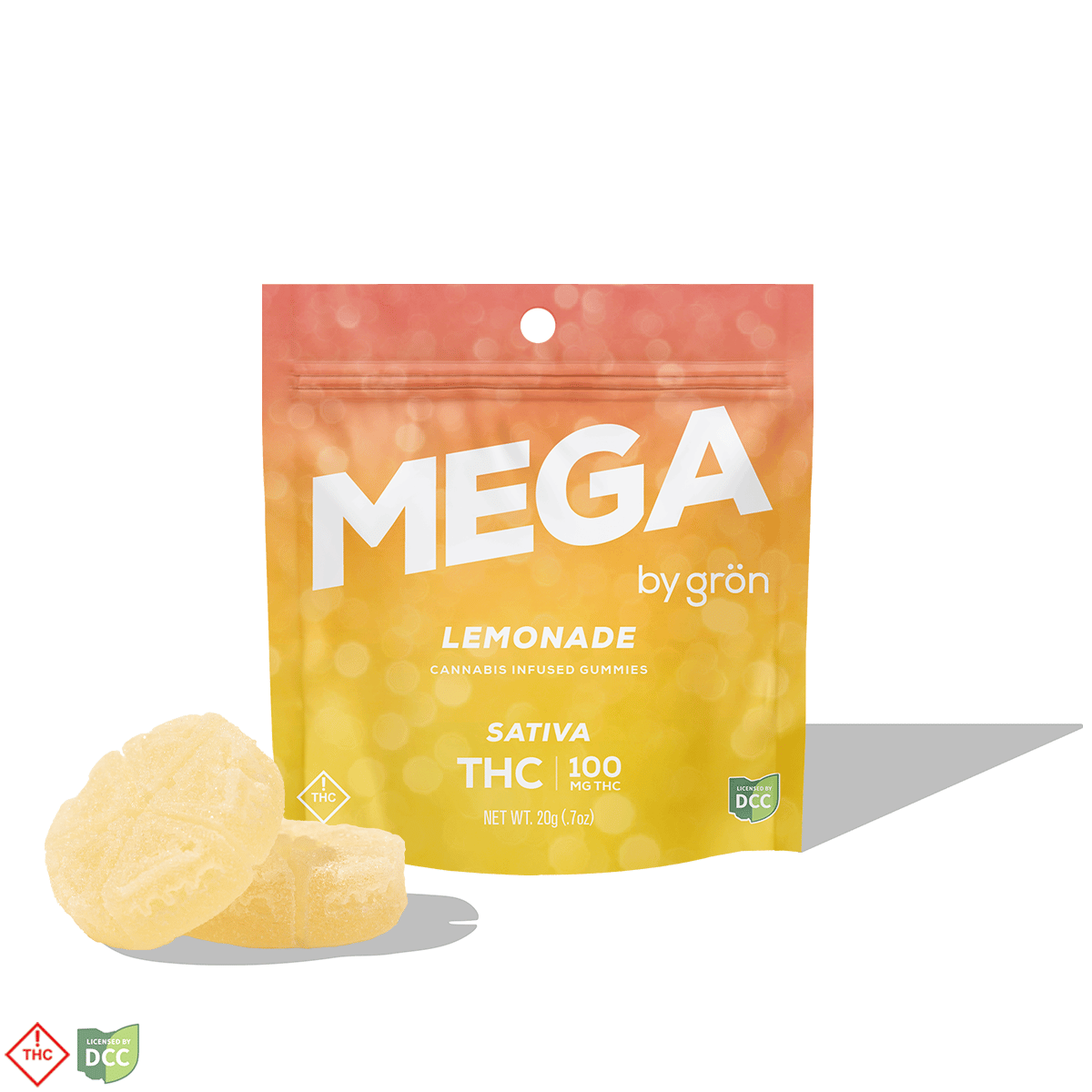 THC Lemonade Mega Pearl [2pk, 10 Servings] (100mg)