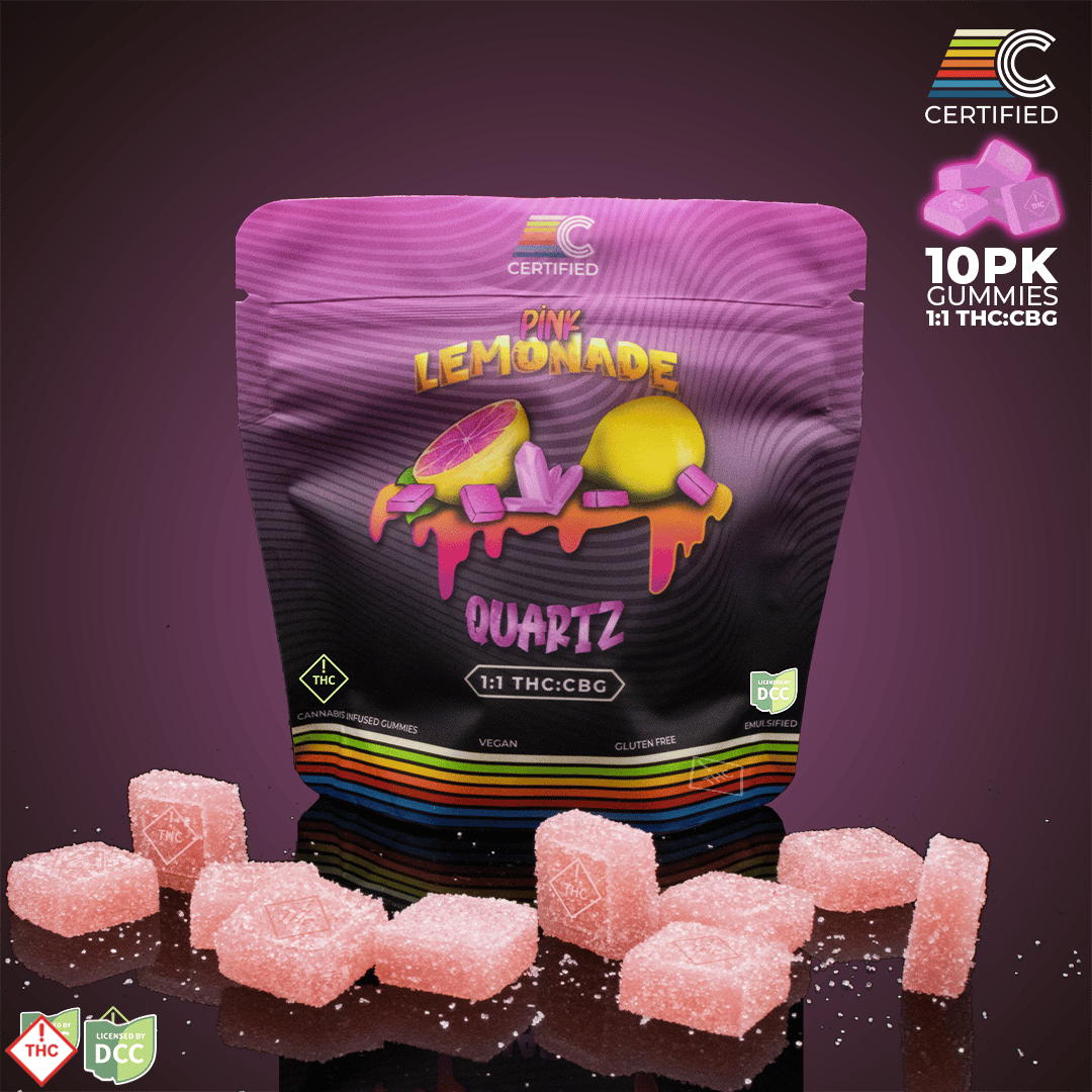 1:1 CBG Pink Lemonade Quartz Gems [10pk] (100mg)