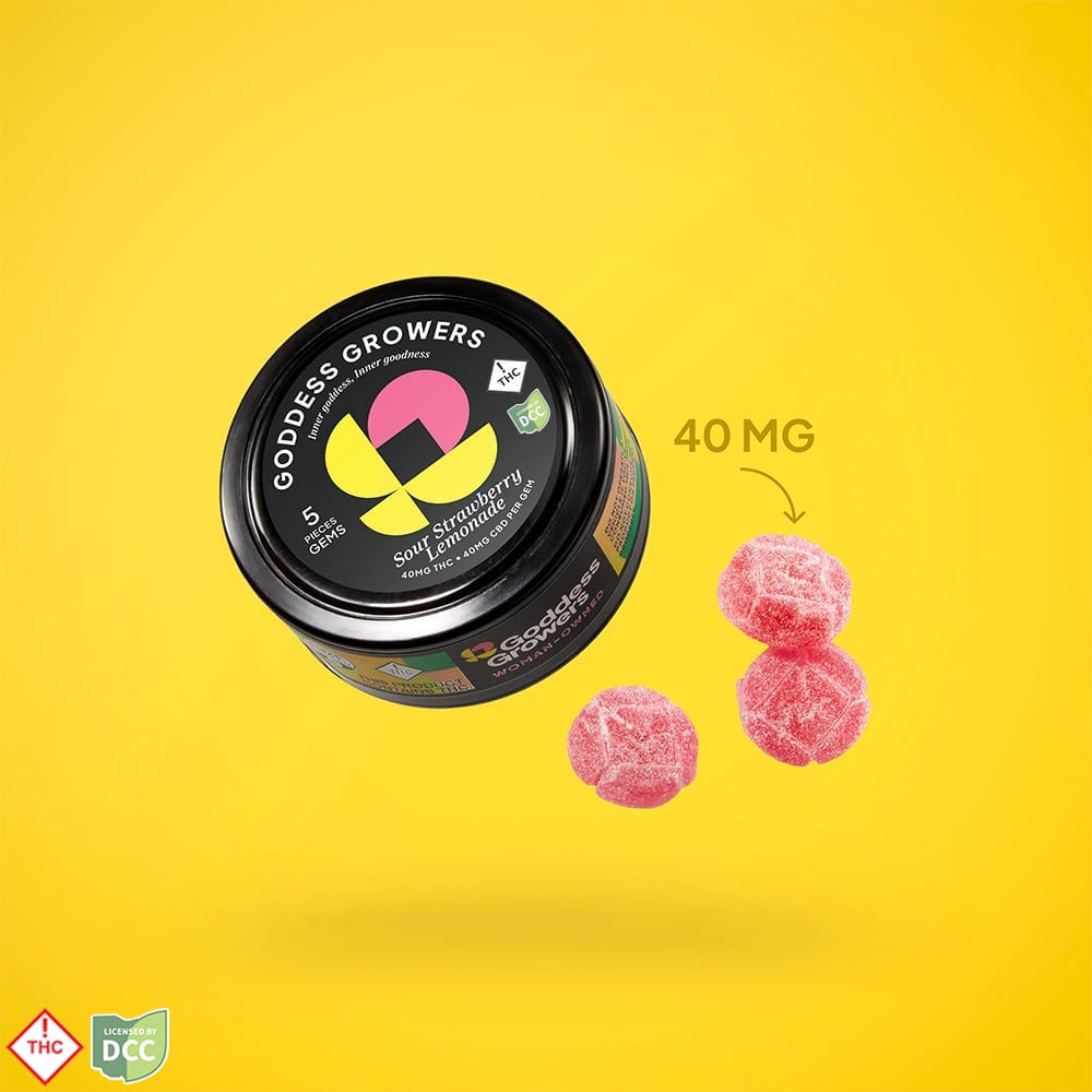 Sour Strawberry Lemonade [5pk] (220mg CBD/ 220mg THC)