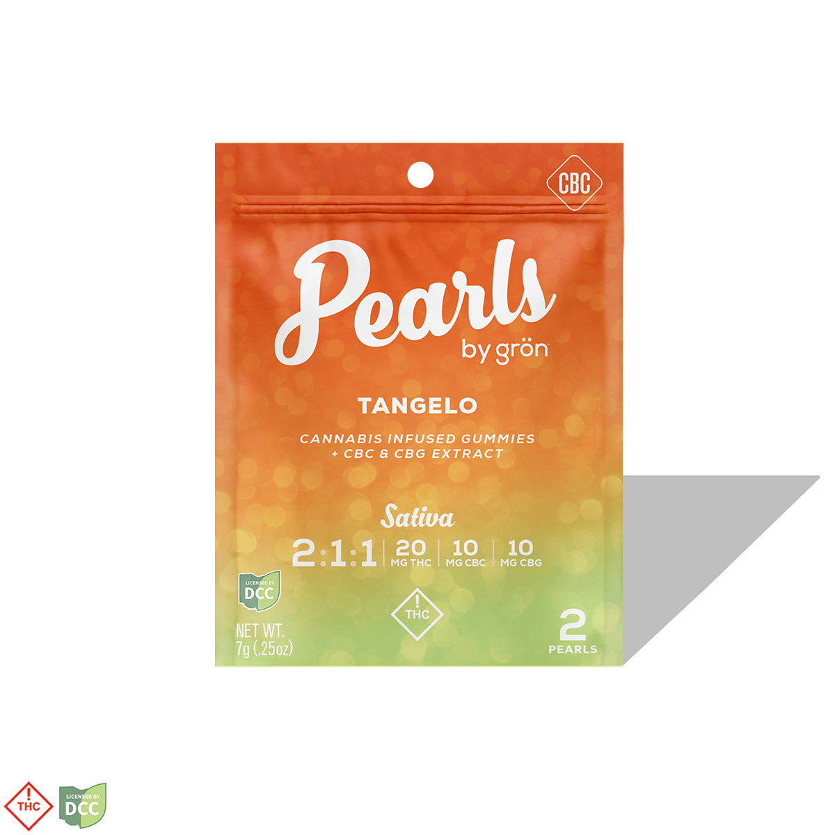 2:1:1 Tangelo Pearls - Sativa (20mg THC/10mg CBC/10mg CBG)