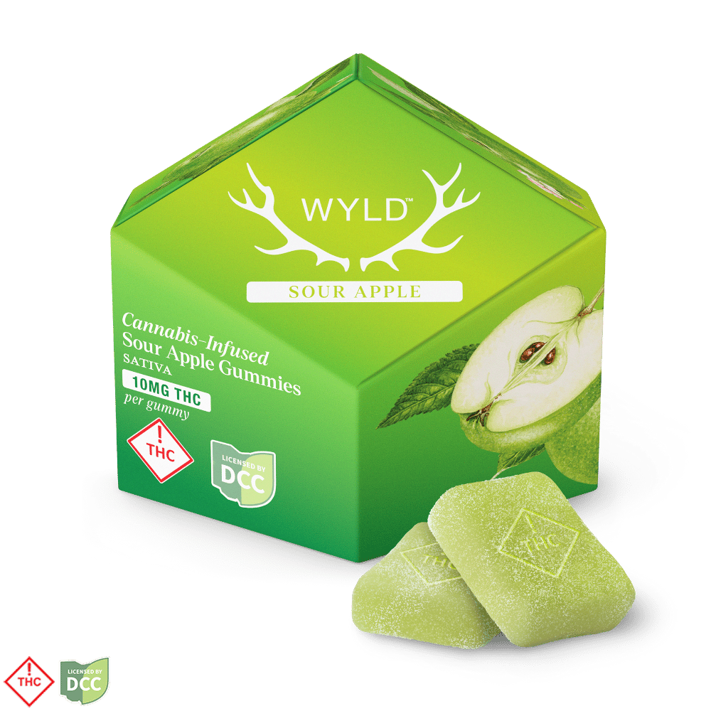 Sour Apple Sativa Enhanced Gummies | 100mg