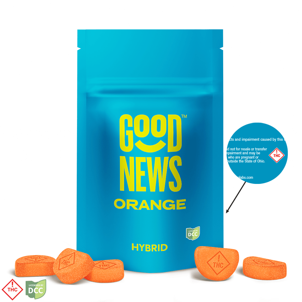 Good News - Orange Gummies - 10ct - 100mg Good News - Orange Gummies - 10ct - 100mg