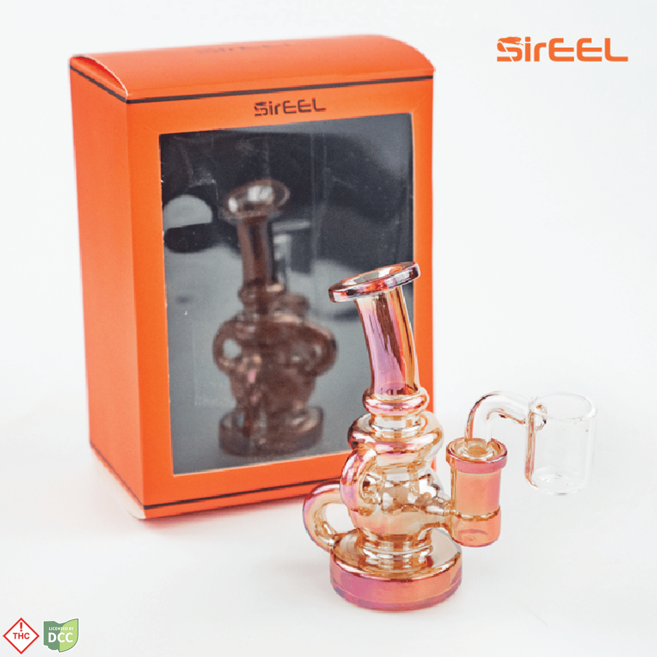 5" Iridized Recycler Rig - 14mm Quartz Banger Included