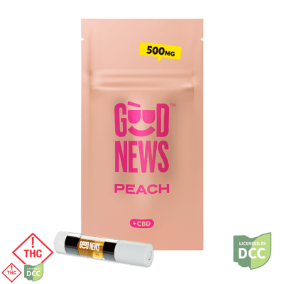Shop 1:2 CBD:THC Peach Cartridge | BEYOND / HELLO