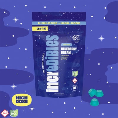 Shop 5:1 Blueberry Dream CBN High Dose [10pk] (500mg THC/100mg CBN