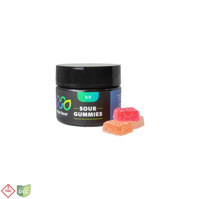 Main Street Health - Raspberry 1:1 Gummies - 11ct - 110mg - Image 2