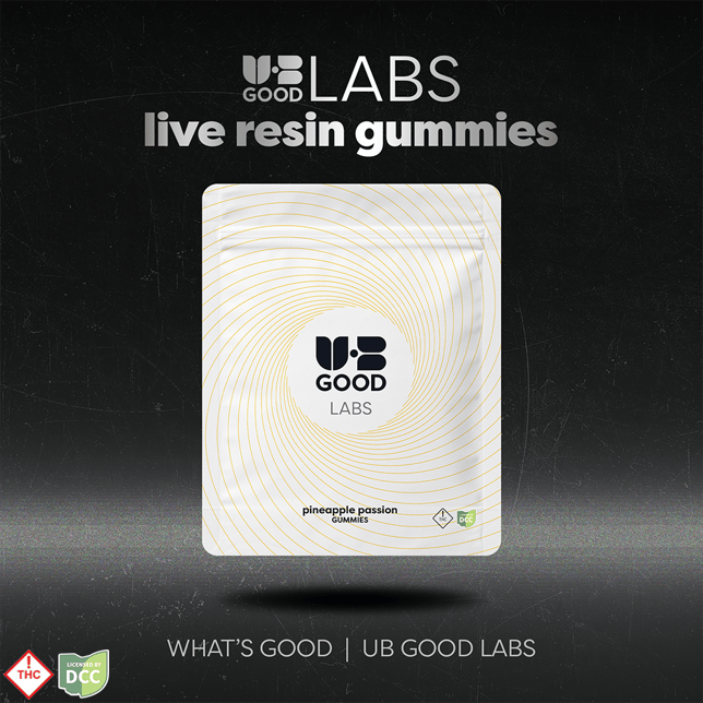 UB GOOD - Pineapple Passion Live Resin Gummies - 10ct - 100mg - Image 1