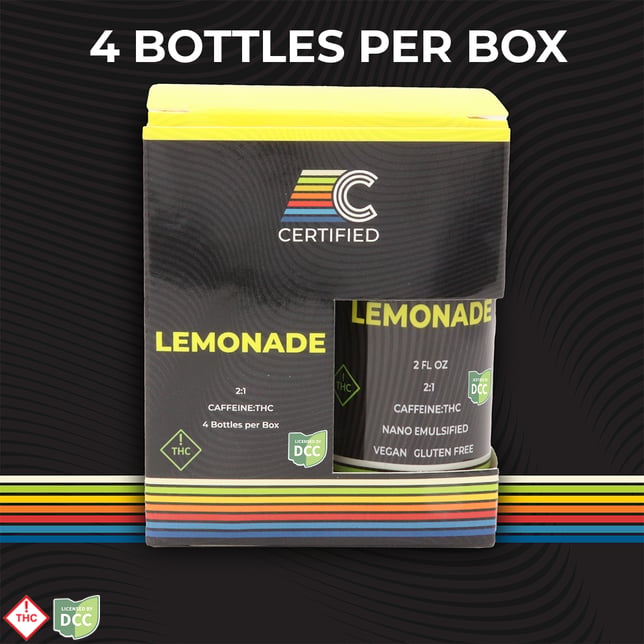 Caffeine Lemonade [4pk] (100mg THC/200mg Caffeine) - Image 3
