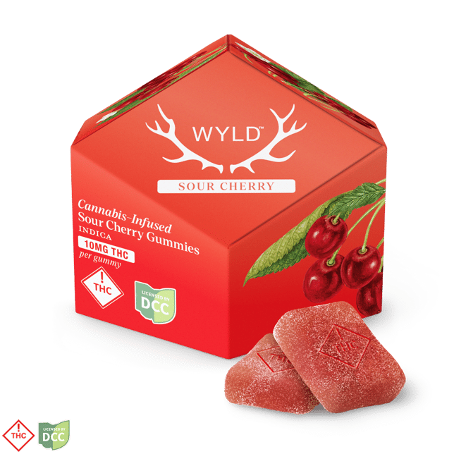 Sour Cherry Indica Enhanced Gummies | 100mg - Image 1