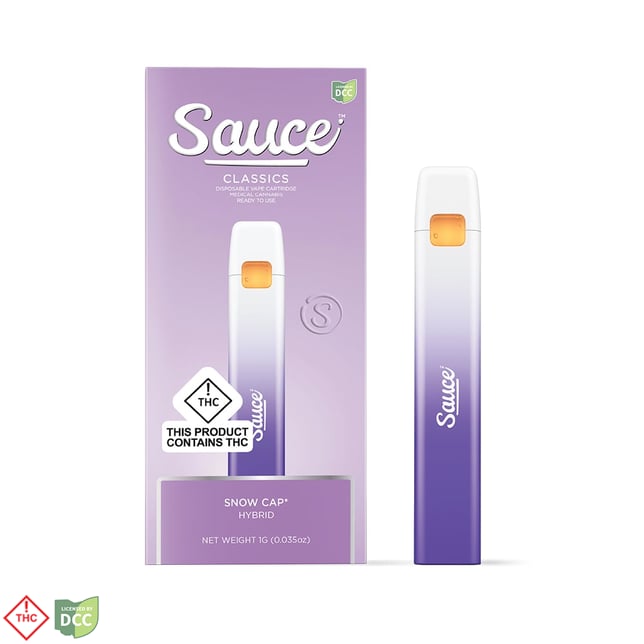 Sauce - 2 Day Snow Cap - 1g Vape Pen - Image 1 Sauce - 2 Day Snow Cap - 1g Vape Pen - Image 1