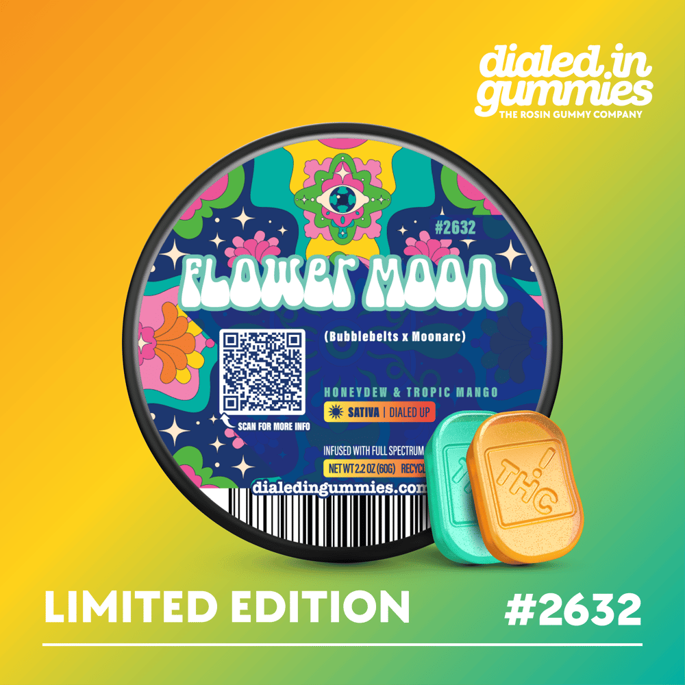 100mg - Flower Moon #2632 - Rosin Gummies (10pk) by Dialed In Gummies